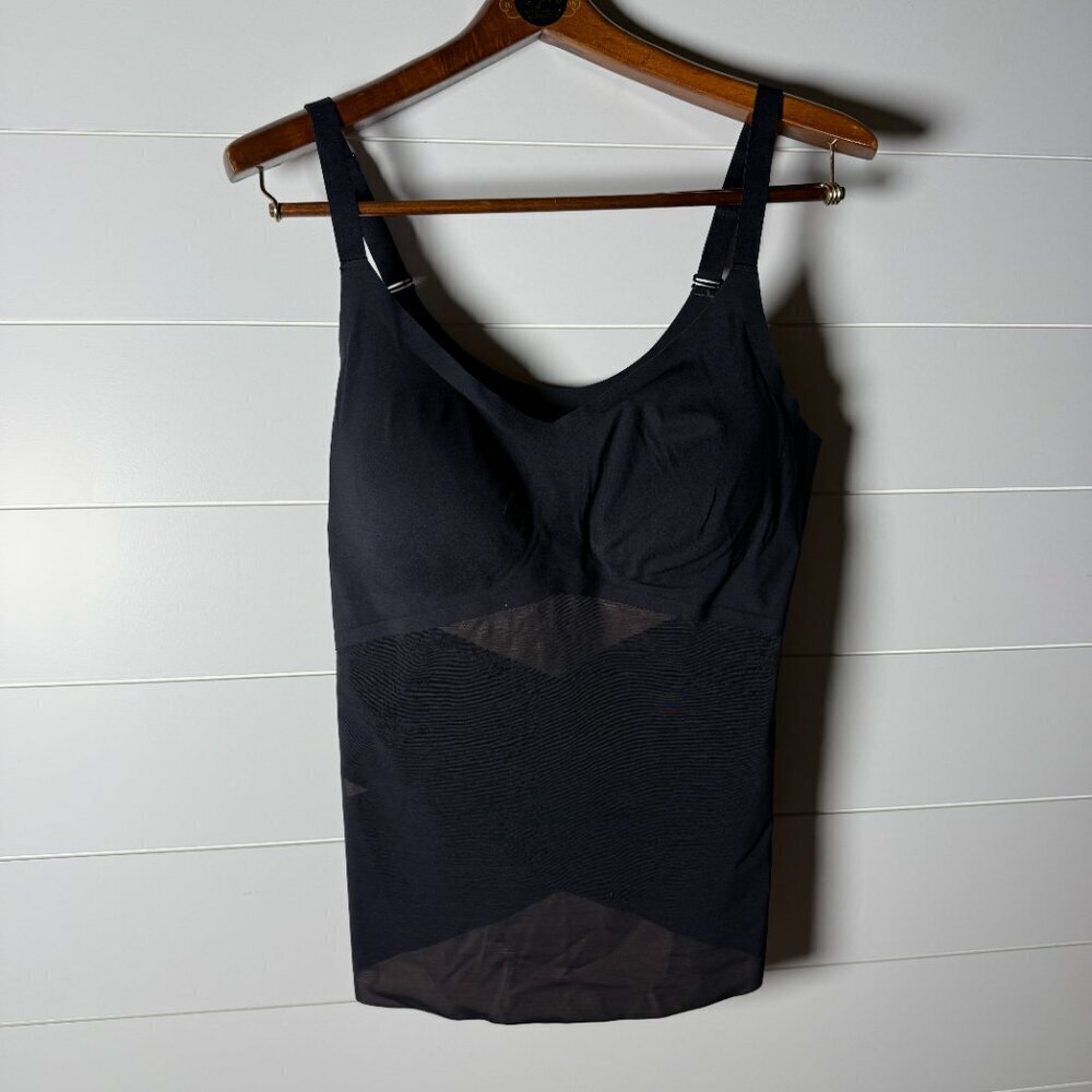 HoneyLove Tank Top Liftwear Seamless Shaping V Neck Black Size 1X